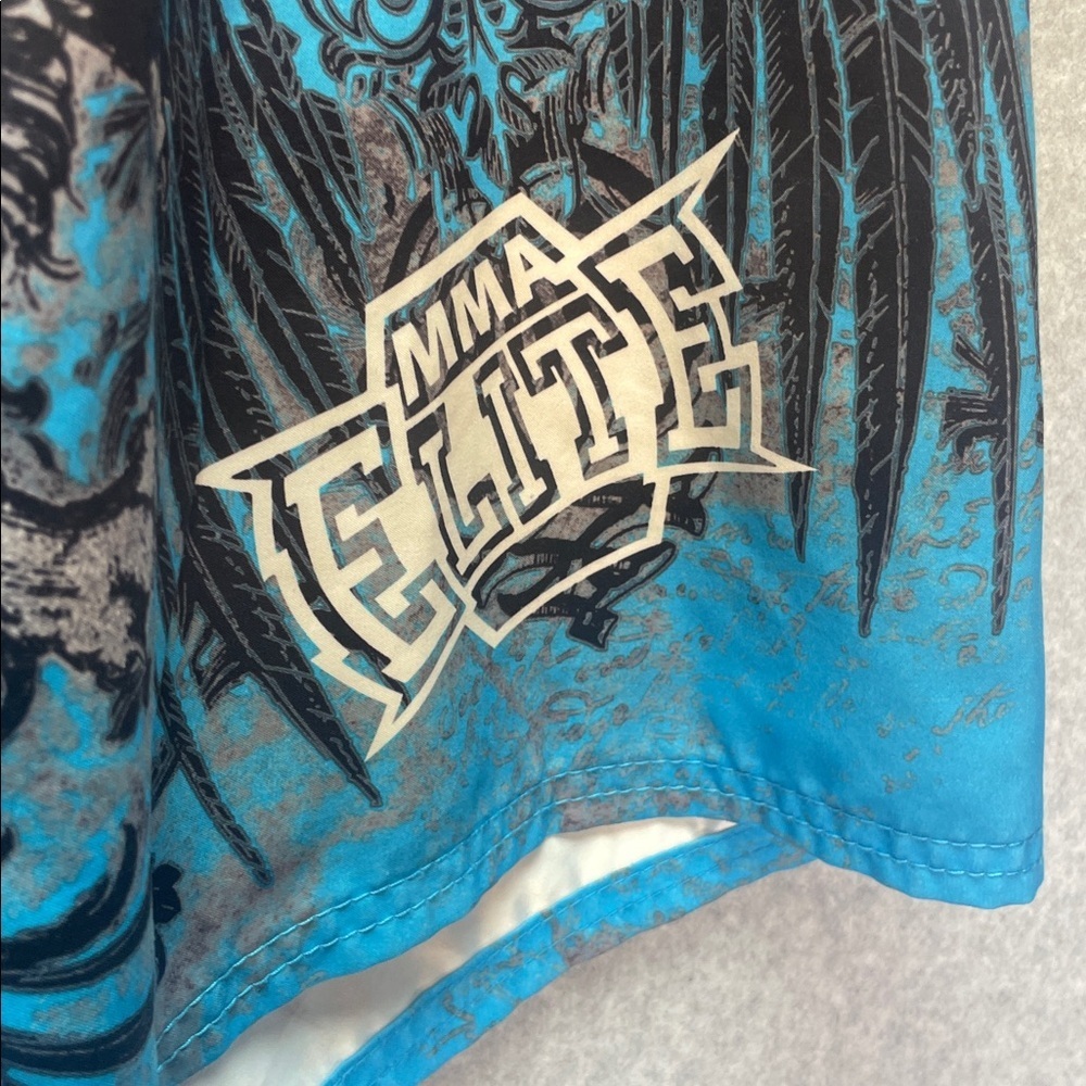 MMA Elite Y2K Fighting Lion Tattoo Print Shorts - Picture 2 of 7